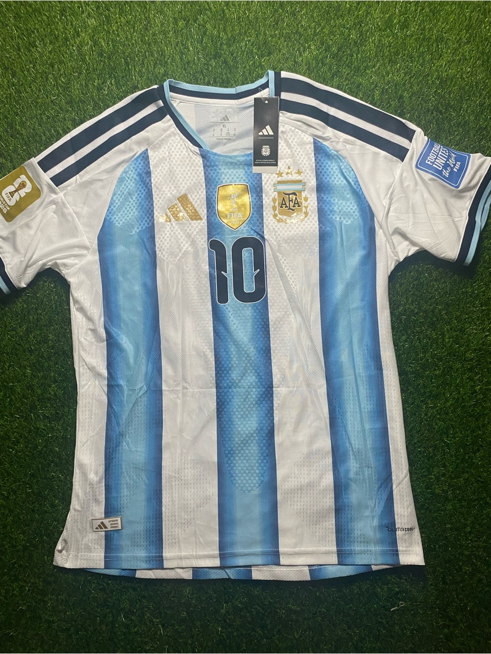 Argentina Messi #10 Home Soccer Jersey - Light Blue & White